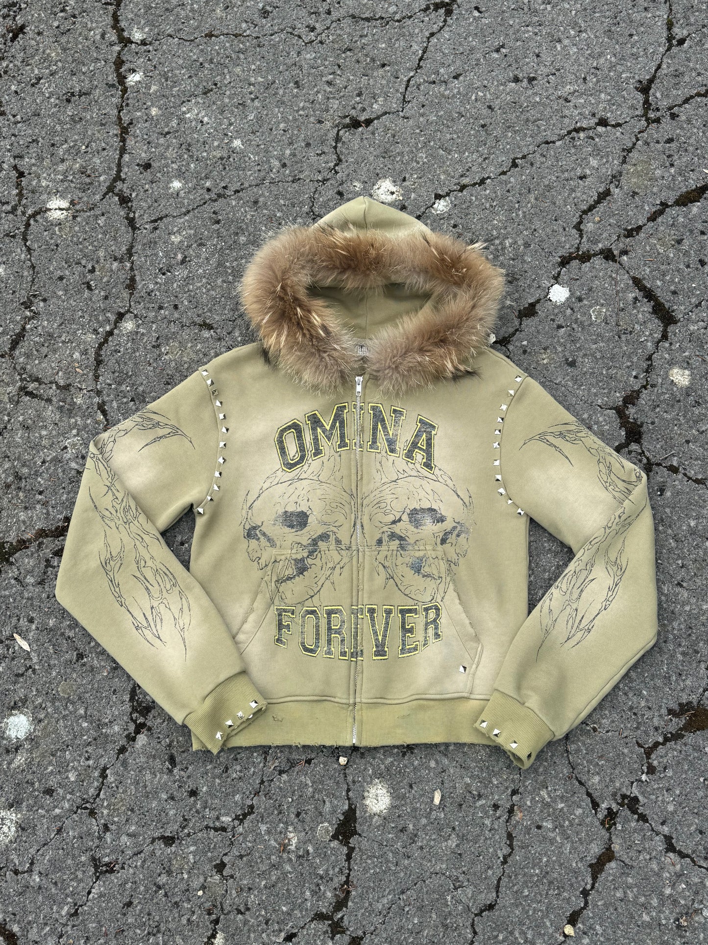 Skull Crusher Fur Hoodie